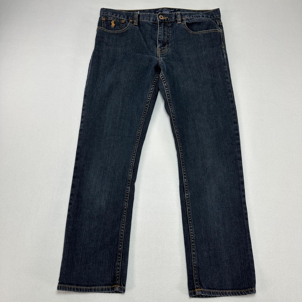 Ralph Lauren Sport Jeans Womens 29 Blue Mid Rise Straight Stretch Dark Denim